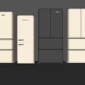 Modern Fridge Freezers in White Gray with Sleek Design and Multiple Doors