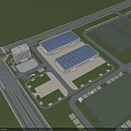 Modern Office Building With Glass Curtain Wall Grand Entrance And Landscaped Surroundings