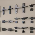 Modern Handle Door Handle Smart Lock Door Handle 3d model