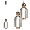 Modern Glass Pendant Lights With Gold Accents And Hanging Design