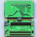 Industrial Equipment Green Circuit Board With Printed Circuits And Electronic Connectors