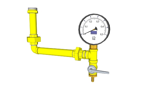 Modern valve table Gas pipeline valve table 3d model