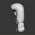 White Boxing Glove Sports Equipment With Dark Background And Reflective Surface