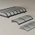 Canopy with glass canopy 3d model