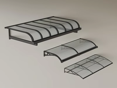 Multiple Modern Canopy Types With Transparent Roof And Various Design Styles For Outdoor Use 3d model