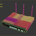 NetComm Wireless Router With Three Antennas Multiple Ports And Black Sleek Design