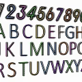 Colorful 3D Digital Alphabet Number Decorative Lights With Letters Design