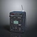 Portable Electronic Audio Device With Display Screen Control Knobs And Antenna