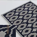 Square Rug With Navy And Gray Geometric Pattern For Modern Home Decor 3d model