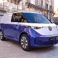 Volkswagen ID Buzz Cargo Modern Blue White Electric Van Exterior