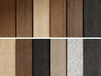 Various Colors And Textures Of Wall Paneling For Home Interior Design 3d model