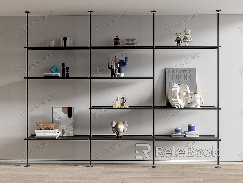 Modern Storage Rack Storage Rack Bookshelf Book Ornaments Jewelry Ornaments model