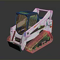 Modern Bobcat Skid Steer Loader Featuring Tracks Enclosed Cab And Heavy Duty Build