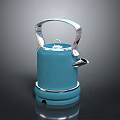 Blue Electric Kettle With Silver Handle And Modern Design For Home Use