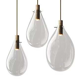 CB2 Calandra glass chandelier 3d model
