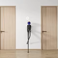 Light Wood Swing Doors In Modern Interior With Simple Design And Handle Details