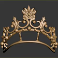 Elegant Golden Crown As Daily Life Ornament With Intricate Patterns And Decorative Design