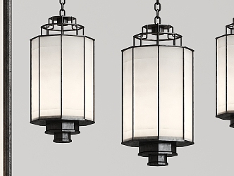 New Chinese Chandelier Lantern Chandelier 3d model