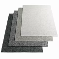 Square Rugs Stacked In Various Gray Tones With Textured Surface Design 3d model