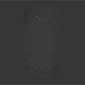 Curved Metallic Grid Structure With Diamond Pattern And Reflective Surface