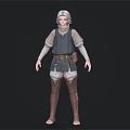 Man In Brown Waistcoat With Silver Hair White Pants And Brown Boots 3D Character
