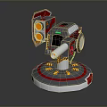 Turret Turntable Railgun Sci-fi Tower Defense Game Tower Defense Sci-fi Turret Game Turret Game Battery 3d model