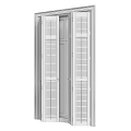Classic White Window Shutters With Adjustable Louvers For Interior Home Decor 3d model