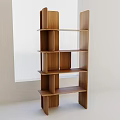 Modern Wooden Bookshelf With Open Compartments And Multiple Shelves For Home Storage