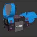 Blue F TECH Tactical Red Dot Sight With Mount And Aiming Device 3d model