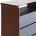 Modern Bedside Tables With Blue Finish Storage Drawers And Wooden Frame