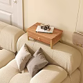 Wooden Multilayer Shoe Rack Holding Shoes Camera And Hanging Sweater Near White Door