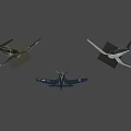 old fighter 3d model