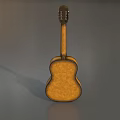 Wooden Acoustic Guitar Classic Design Musical Instrument With Natural Wood Finish