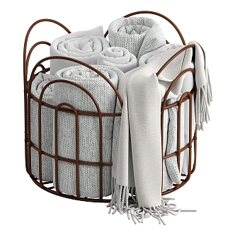 Modern towel basket 3d model