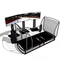 Modern ski machine simulation ski machine 3d model