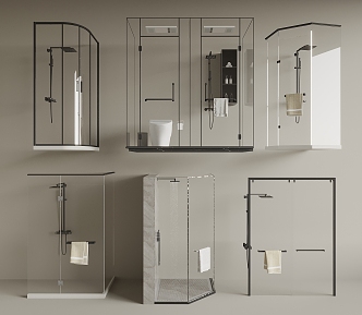 Shower Room Shower Room Shower Partition Shower 3d model