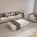 Modern Office Interior Design With Large Windows Curtains Desk Office Chair Sofa And Rug