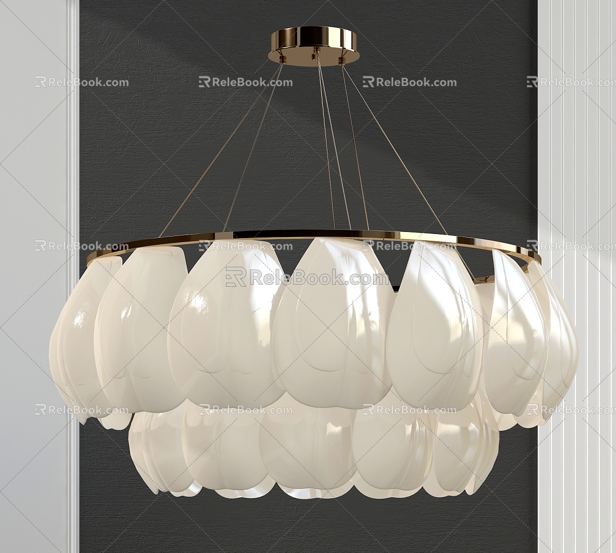 Light Luxury Chandelier 3d model