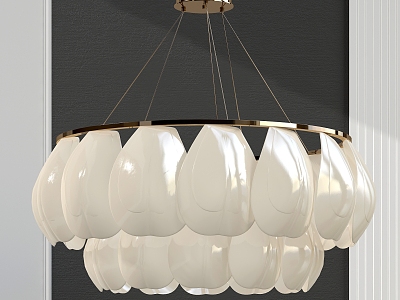 Light Luxury Chandelier 3d model