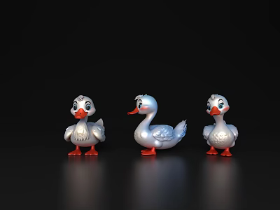 Goose goose Q version duck Q version cartoon duck cartoon goose cute goose cartoon anthropomorphic cartoon animal character cartoon material cartoon yuan 3d model