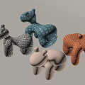 Cute Animal Shaped Soft Children's Chairs with Various Colors for Kids Playroom