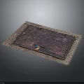 Square Ground Panel Structure With Gray Border And Dark Textured Surface