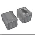 Gray Industrial Device Enclosures With Grille Design And Structural Details