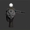 Futuristic Sci Fi Weapon With Detailed Mechanical Structure Metallic Finish And Tactical Scope