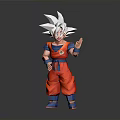 Anime Character With White Spiky Hair Red Outfit Blue Cuffs And Shoes Waving Hand