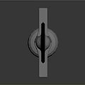 3D Model Sword With Silver Blade Orange Handle Smooth Surface And Reflection On Gray Background