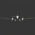 Vintage Airplane Model With Green Body Two Propellers White Tail And Black Background