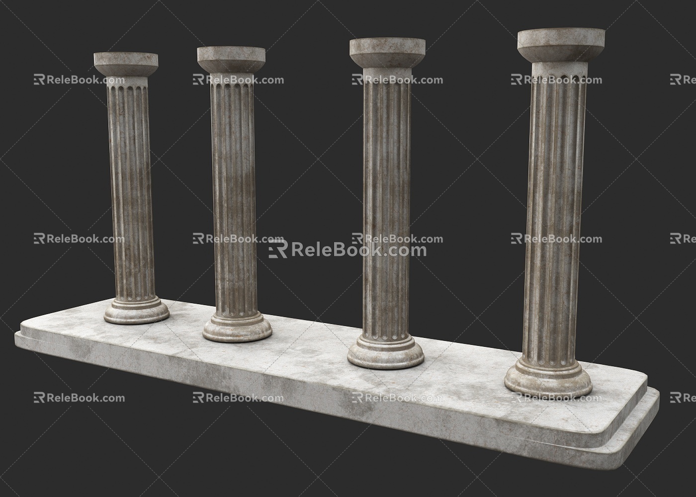 Stone Column Toric Column Roman Column Stone Column Metal Column Broken Roman Column Ioni Column Corinthian Column Marble Stone Column Multi-Standing 3d model