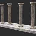 Stone Column Toric Column Roman Column Stone Column Metal Column Broken Roman Column Ioni Column Corinthian Column Marble Stone Column Multi-Standing 3d model