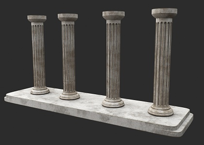 Stone Column Toric Column Roman Column Stone Column Metal Column Broken Roman Column Ioni Column Corinthian Column Marble Stone Column Multi-Standing 3d model